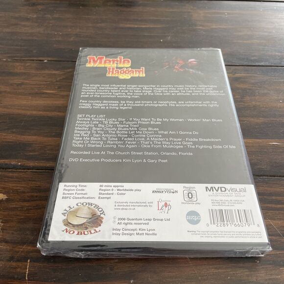 Merle Haggard DVD 1983 In Concert (2006) New Sealed 9 Song Set List - Picture 2 of 6